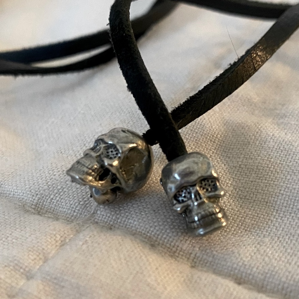 Skull Lariat Necklace